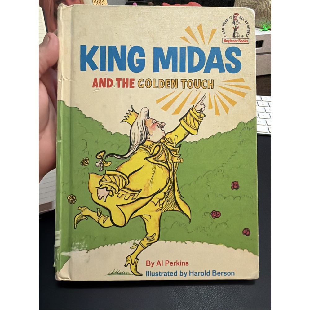 1969 Dr Seuss Beginner Book "King Midas and the Golden Touch" Vintage Hardcover!
